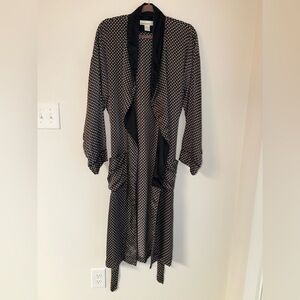 Vintage all silk Perry Ellis belted robe - size small/medium - very nice